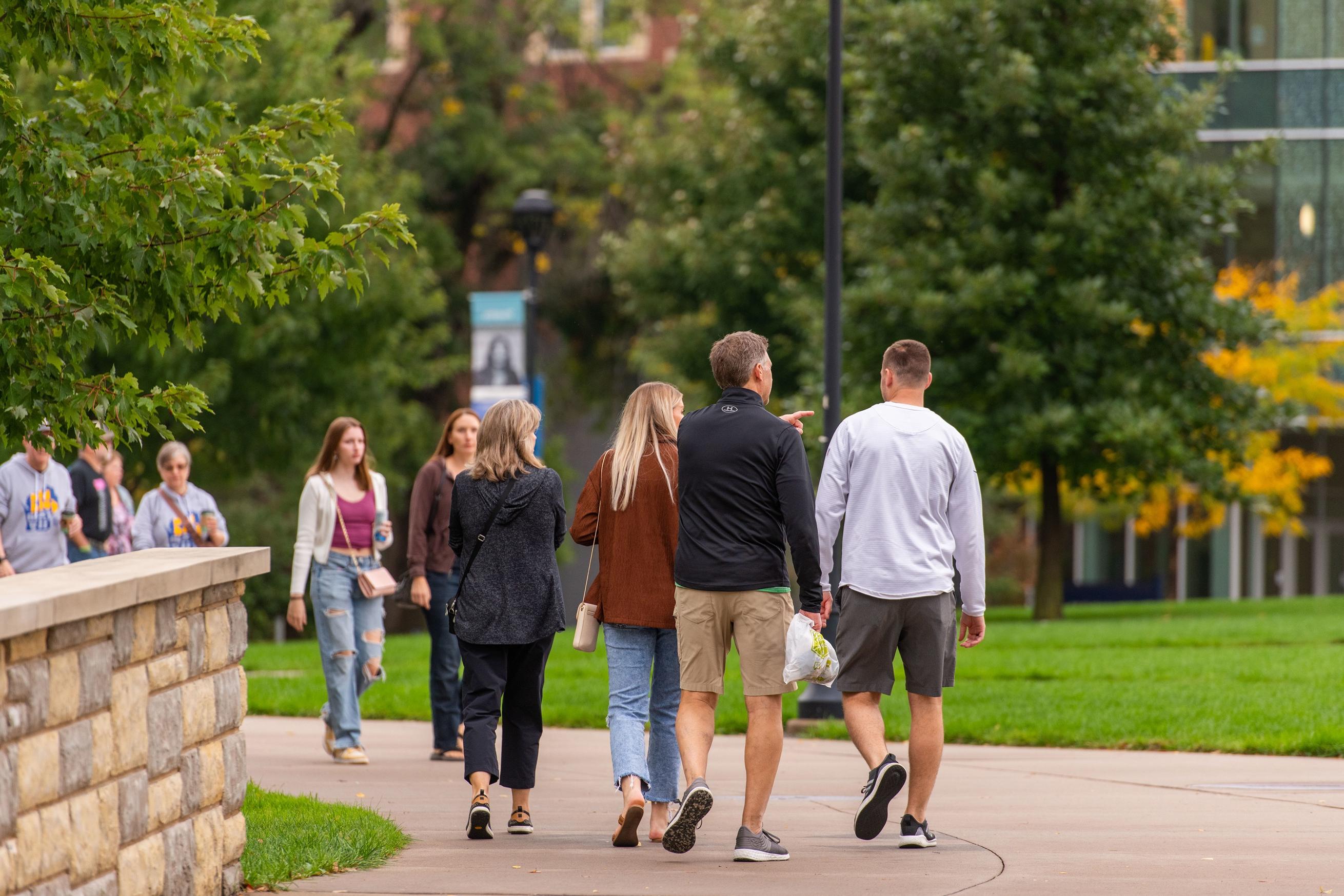 family on campus for Family Weekend 