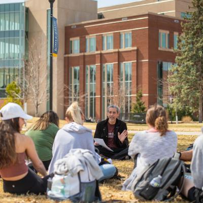 Outdoor class, Spanish with Manny Fernandez